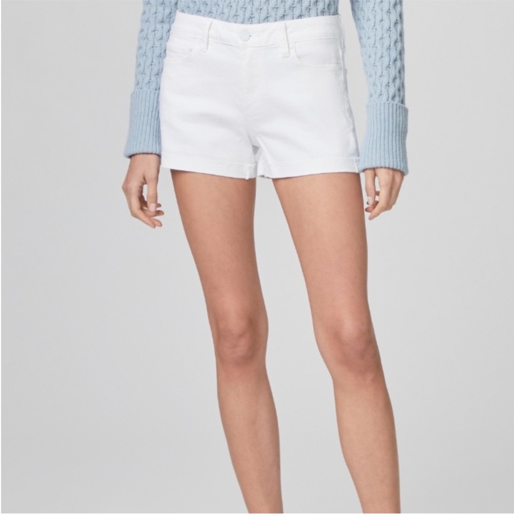 Paige Women's White Shorts with cuff